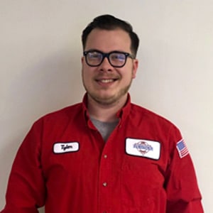 Tyler Schotz, Journeyman Plumber for Reimer Home Services.